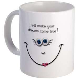  FUNNY FACE Dreams Come True Humor 11oz Ceramic Coffee Cup 