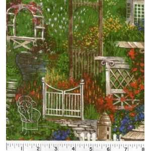  45 Wide FRENCH GARDEN Fabric By The Yard Arts, Crafts & Sewing