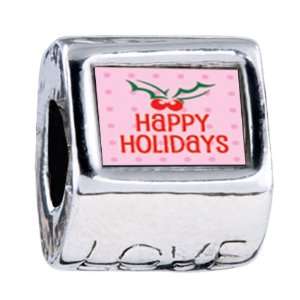  Soufeel Happy Holidays Holly Love European Beads Fits All 