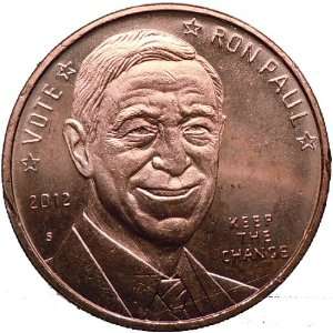 RON PAUL Portrait Medallion AOCS Privately Minted Copper Round 