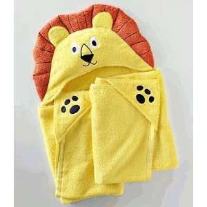  Hooded Baby/Toddler Bath Towel & Mitten Lion: Baby