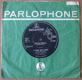 Beatles Hard Days Night UK 1st Press Parlophone R 5160 Clean W/Sleeve 