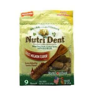   Filet Mignon Flavored Small Dental Dog Chews 3 4.4 oz pouch 9 count