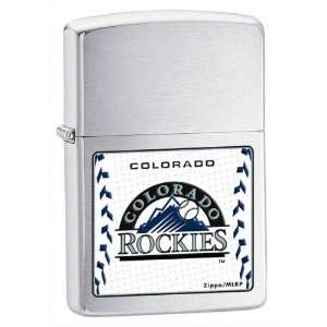    Colorado Rockies Satin Chrome Zippo Lighter: Sports & Outdoors