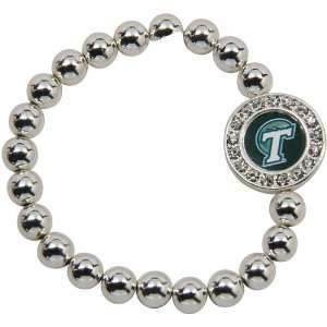  NCAA Tulane Green Wave Round Crystal Beaded Stretch 