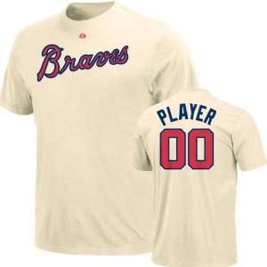 Atlanta Braves  Any Player  Natural Name & Number T Shirt  