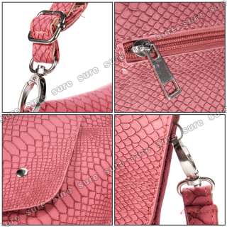 snake print Women Oversized Envelope Clutch Purse Handbag Shoulder Bag 