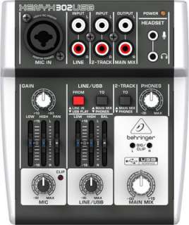   XENYX 302USB Premium 5 Input Mixer w/USB Audio Interface  