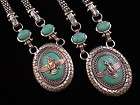 Turquoise Handcrafted Farvahar Necklace Iranian Persian Art Iran 