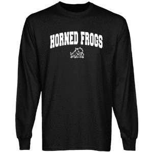 TCU Horned Frogs T Shirts  TCU Horned Frogs Black Mascot Arch Long 
