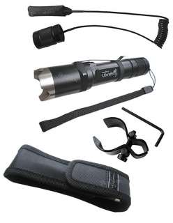  CREE T6 LED 1000LM Clip Flashlight Torch+Mount+Tactical Switch+Holster