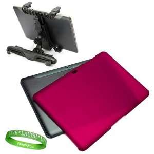  Galaxy Tab Car Headrest Mount Holder Cradle for Road Trips + Pink 