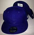 NEW ERA 59Fifty Plain Blank Cap Hat Navy Blue Wool Customizable Flat 