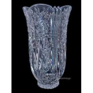   Nouveau Full Lead Floral Cut Crystal Vase / Germany: Home & Kitchen