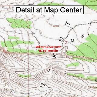  USGS Topographic Quadrangle Map   Willow Creek Butte, Utah 