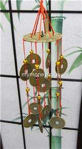Feng Shui Chinese Oriental Lucky Money Wealth Coin Windchime NEW 