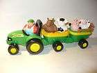 ERTL 3 PIECE FARM TRACTOR WITH FARMER ANIMALS AND SOUNDS