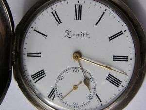 antique silver Zenith Grand Prix pocket watch c1900  