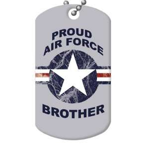  Proud Air Force Brother Dog Tag and Chain 