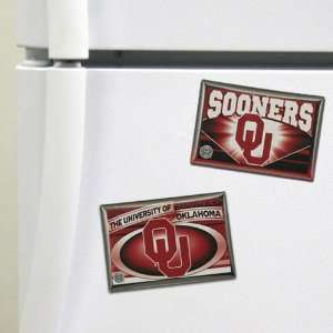  Oklahoma Sooners 2 Pack Magnets: Sports & Outdoors