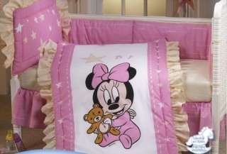 NEW Disney Baby Minnie Mouse Crib Bedding Nursery Set 5 Pieces