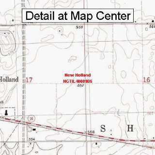 USGS Topographic Quadrangle Map   New Holland, Illinois (Folded 