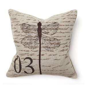  Dragonfly Script Throw Pillow