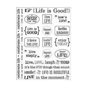  SRM Sticker Sentiments Life Is Good; 6 Items/Order Arts 