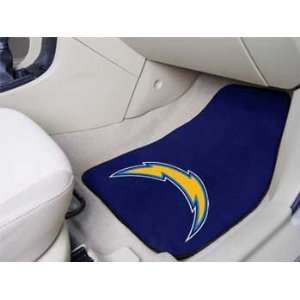  San Diego Chargers Car Mats   Set of 2: Sports & Outdoors