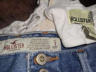 Hollister & Abercrombie Junior Womens Clothing Lot Shorts Shirts Size 
