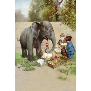 Exclusive By Buyenlarge Bears Picnic Elephant Trunk 24x36 
