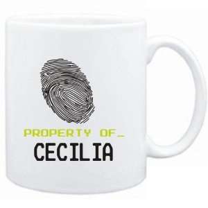 Mug White  Property of _ Cecilia   Fingerprint  Female Names  