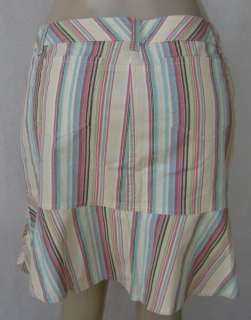 NWT NEW Ann Taylor LOFT Striped ruffle Skirt Sz 10 P  