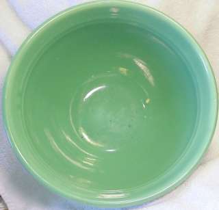 Bauer Pottery Jade Green Ring Ware Mixing Bowl # 12 USA c 1930  