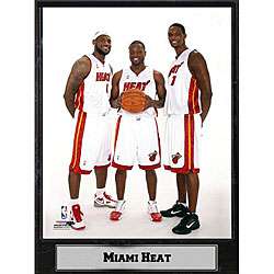 Miami Heat The Big Three Plaque (12 x 9)  