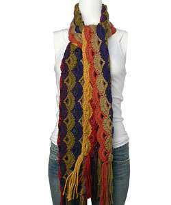 Lucky Brand Jeans Rainbow Color Crocheted Scarf  Overstock