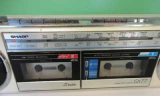   77 W DOUBLE CASSETTE BOOMBOX RADIO PLAYER SW1/FM/AM QT77 VINTAGE RETRO