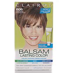 Clairol Balsam Lasting Color #608 Light Brown Hair Color (Pack of 4 