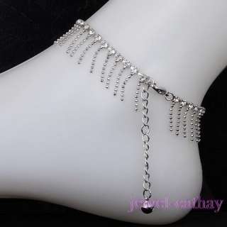   Fashionale Chain with cz Beads Strand Dangle Anklet/ Ankle Bracelet