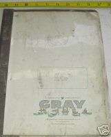 Gray 100 King VBM Vertical Boring Mill Manual Lot 430  