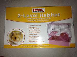 NEW HAMSTER GERBILS RATS SMALL ANIMALS 2 LEVEL CAGE HABITAT BY  