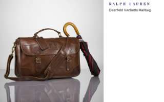 Ralph Lauren FULL LEATHER Shoulder Messenger Mail Bag  