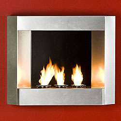 Contemporary Wall Mount Gel Fuel Fireplace  Overstock