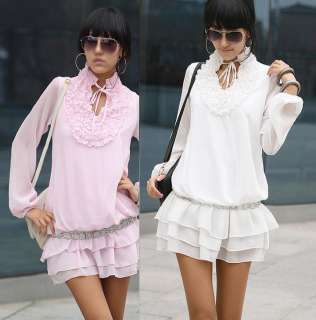 STUNNING SEE THROUGH LACE GAUZE TOP BLOUSE SHIRT W