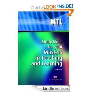 Study Skills for your Masters in Teaching and Learning (Teaching 