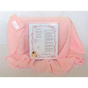  Knit Keepsake Baby Prayer Blanket Gift Set in Pink: Baby