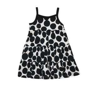 NWT Carters Big Girls Black & White Polka Dot Jersey Sun Dress  