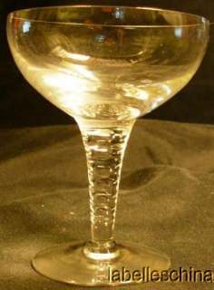 Stuart Crystal Flat Champagne Glass Signed St. George  