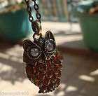 retro hollow transparen t belly owl chain necklace  $ 3 77 