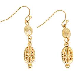 14k Gold Overlay Brass Turkish style Earrings  Overstock